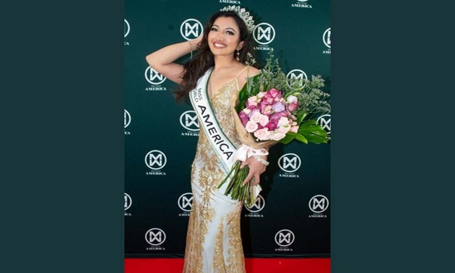 మస వరలడ అమరకగ భరత సతత యవత Shree Saini becomes first Indian American to win Miss