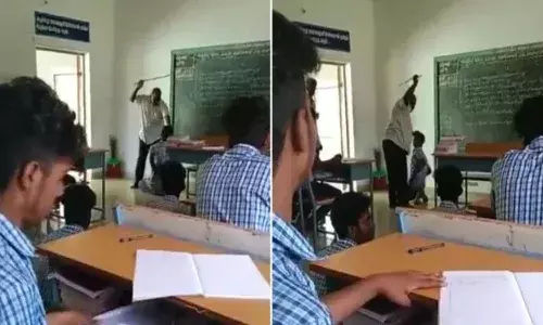 విద్యార్థిని చావబాదిన టీచర్‌.. వీడియో వైరల్.!