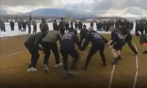 కబడ్డీ ఆడిన భారత్-అమెరికా సైనికులు