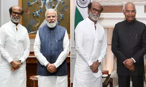 రాష్ట్ర‌ప‌తి, ప్రధాన మంత్రిని కలిసిన ర‌జ‌నీకాంత్