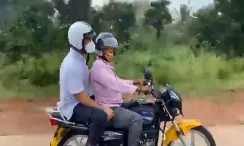 బైక్పై అక్కడి వరకు రాహుల్ గాంధీ జర్నీ.. వీడియో.!