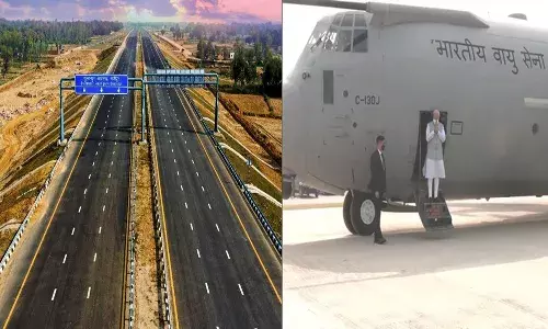 యుద్ద‌విమానాలు దిగే పూర్వాంచల్ ఎక్స్‌ప్రెస్‌ హైవేని ప్రారంభించిన ప్ర‌ధాని మోదీ