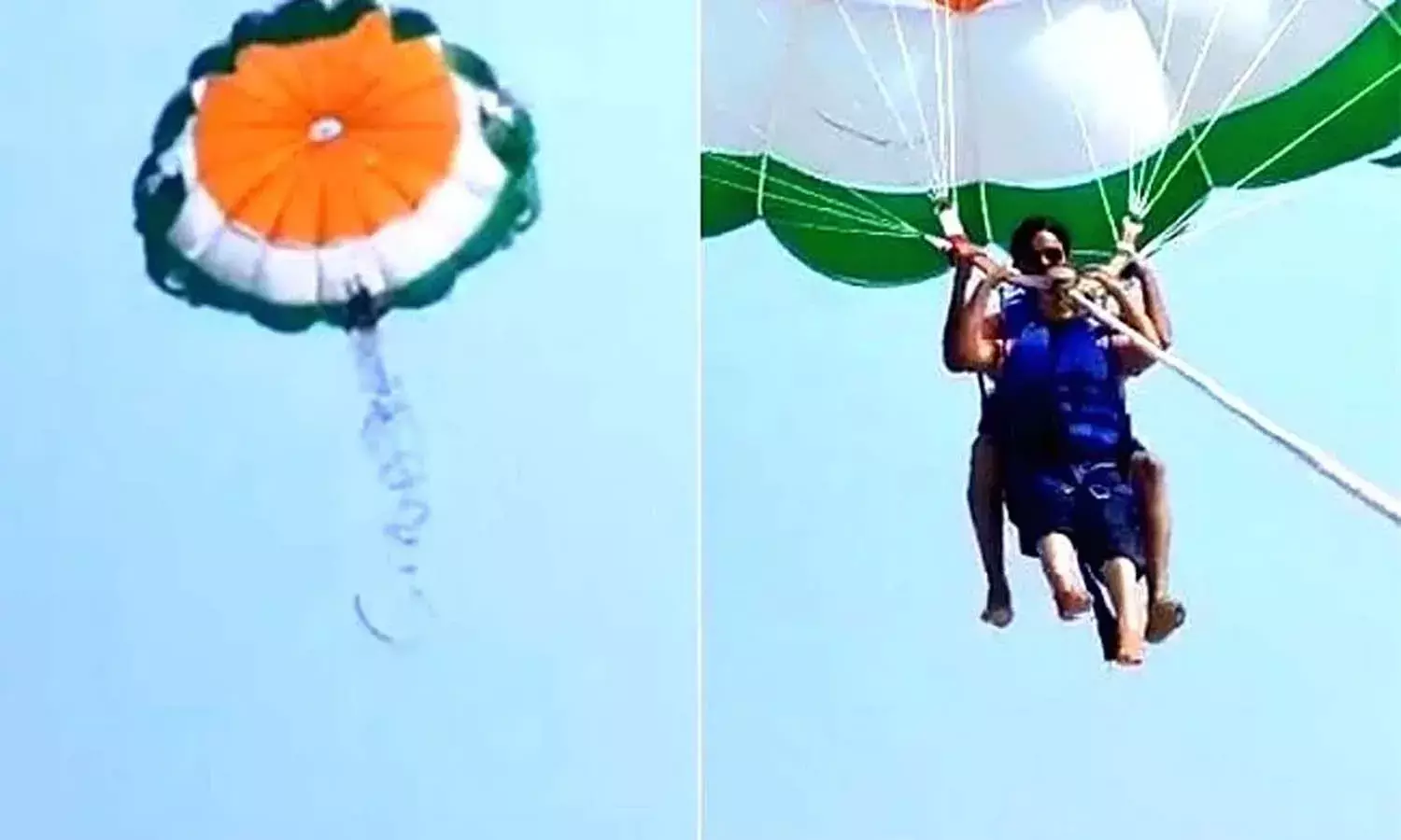 ఒక్కసారిగా తెగిన పారాసెయిలింగ్‌ తాడు.. సముద్రంలో పడిపోయిన దంపతులు.. వీడియో.!