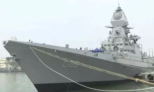 రేపే సముద్ర ప్రవేశం చేయనున్న ఐఎన్‌ఎస్‌ విశాఖపట్నం