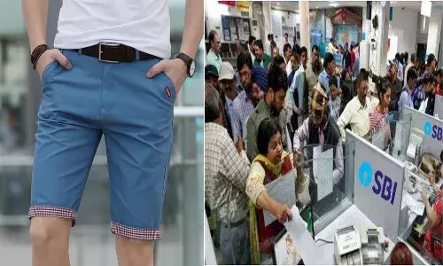 షార్ట్ వేసుకున్నాడని బ్యాంకులోకి రానివ్వలేదు