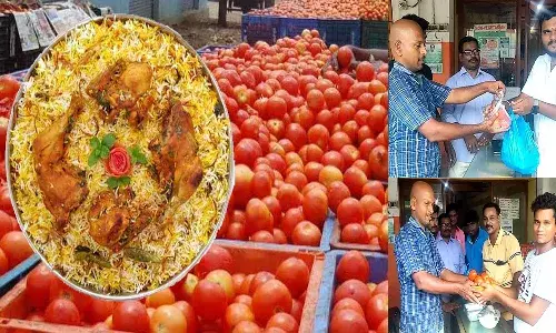 కిలో టమాటాలు ఇస్తే.. కిలో బిర్యానీ ఫ్రీ.. ఎక్కడంటే..?