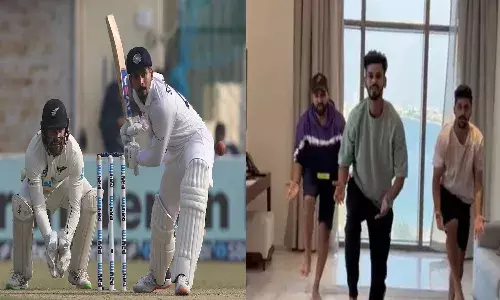 అరంగ్రేట టెస్టులో శ్రేయాస్ శతకం.. రోహిత్, అయ్యర్ల డ్యాన్స్ వీడియో వైరల్