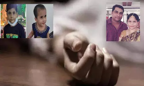 వ్యాపారంలో న‌ష్టాలు.. ఇంట్లో భ‌ర్త‌, చెరువులో దూకి భార్యాపిల్ల‌లు ఆత్మ‌హ‌త్య‌