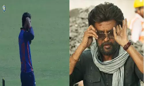 అభిమానం అంటే అంతే మరీ.. సెంచరీ చేసి తలైవాకు అంకితం.. రజనీ స్టైల్లో సంబరాలు