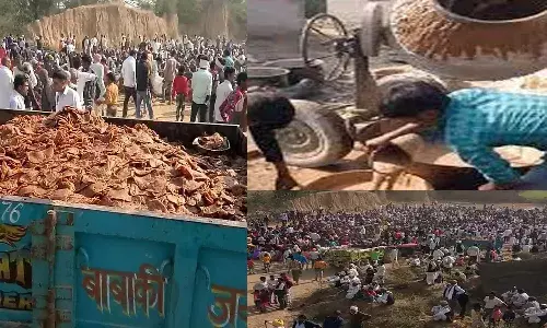 కాంక్రీట్ మిక్సర్తో మిఠాయి తయారీ.. 15 ట్రాలీలతో భోజనం సరఫరా.. భారీ అన్నదానం