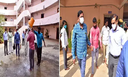 భువనగిరి కలెక్టరేట్ వద్ద వ్యక్తి ఆత్మహత్యాయత్నం