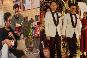 తెలంగాణలో ఇదే తొలిసారి.. పెద్దల సమక్షంలో వివాహం చేసుకున్న ఇద్దరు మగవాళ్లు తెలంగాణలో ఇదే తొలిసారి.. పెద్దల సమక్షంలో వివాహం చేసుకున్న ఇద్దరు మగవాళ్లు