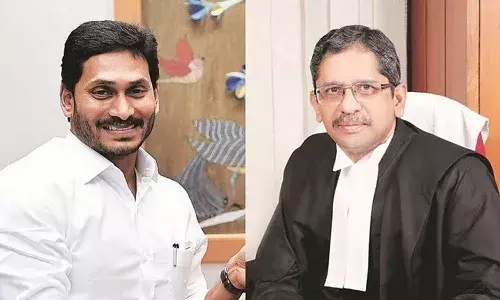 సీజేఐ ఎన్వీ రమణను కలిసిన సీఎం జగన్‌