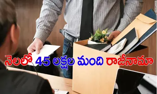 ఒక్క నెలలో 45 లక్షల మంది ఉద్యోగాలకు రాజీనామా