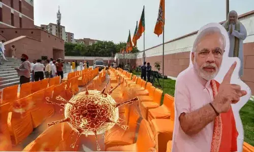 బీజేపీ కేంద్ర కార్యాలయంలో కరోనా కలకలం.. 42 మంది పాజిటివ్