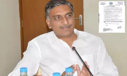 కేంద్రమంత్రికి హరీశ్రావు లేఖ.. 3 నెలల వ్యవధిని తగ్గించాలని విజ్ఞప్తి