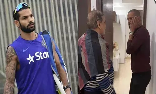 ప్రాంక్ చేయబోతే.. శిఖర్ ధావన్ చెంప చెల్లుమనిపించిన తండ్రి.. వీడియో వైరల్