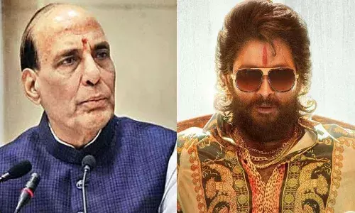 ప్రచారంలో పుష్ప డైలాగ్తో హోరెత్తించిన రాజ్నాథ్ సింగ్