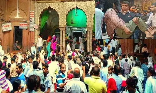 ఆలయంలో భక్తుల కిటకిట.. ఊపిరాడక భక్తుడు మృతి