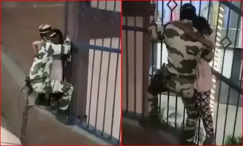 ఐరన్ గ్రిల్ లో ఇరుక్కుపోయిన బాలిక.. అప్పుడే అక్కడికి వచ్చిన సీఐఎస్ఎఫ్ జవాన్ ఏం చేశాడంటే..