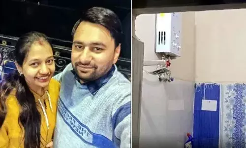 నాలుగు నెలల కిందట పెళ్లి.. హొలీ రంగులను కడుక్కోడానికి బాత్ రూమ్ లోకి వెళ్లారు