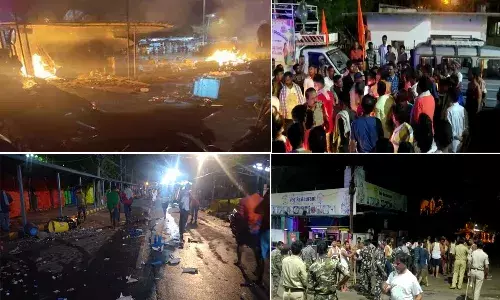 అర్థరాత్రి శ్రీశైలంలో కన్నడ భక్తుల బీభత్సం