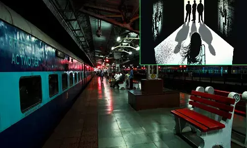 రేపల్లె రైల్వే స్టేషన్లో దారుణం.. భర్తను కొట్టి భార్యపై సామూహిక అత్యాచారం