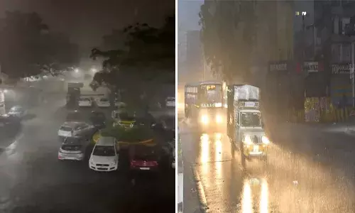 హైద‌రాబాద్‌లో భారీ వ‌ర్షం.. పొంగిపొర్లులుతున్న డ్రైనేజీలు, ప‌లు ప్రాంతాల్లో ప‌వ‌ర్ క‌ట్‌