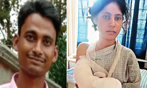 భార్యకు ప్రభుత్వ ఉద్యోగం వచ్చిందని చేయి నరికిన భర్త