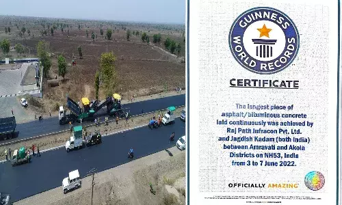 105 గంటల్లో 75 కి.మీ రోడ్డు.. NHAI ప్రపంచ రికార్డ్