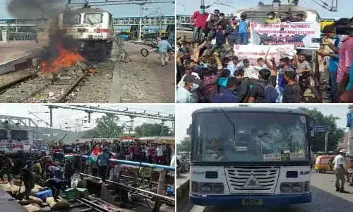 సికింద్రాబాద్ రైల్వే స్టేషన్లో తీవ్ర ఉద్రిక్తత.. గాల్లోకి పోలీసుల కాల్పులు.. ఒకరి మృతి..!