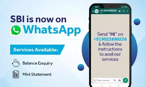 వాట్సాప్ ద్వారా ఎస్బీఐ బ్యాంకింగ్ సేవలు.. ఇలా చేస్తే చాలు.!