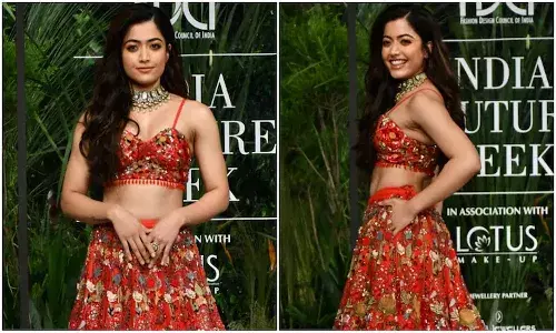 ఎరుపు రంగు లెహంగాలో తళుక్కుమన్న రష్మిక