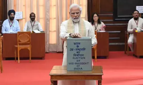ప్రారంభమైన ఉప రాష్ట్రపతి ఎన్నిక.. ఓటేసిన ప్రధాని మోదీ