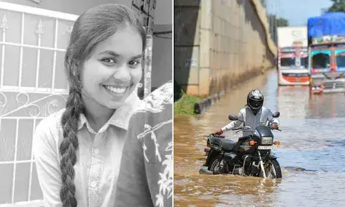 విషాదం.. రోడ్డుపై జారిపడి కరెంట్ షాక్తో యువతి మృతి