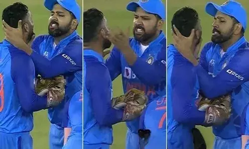 కార్తిక్ పై రోహిత్ ఆగ్రహం.. వీడియో వైరల్