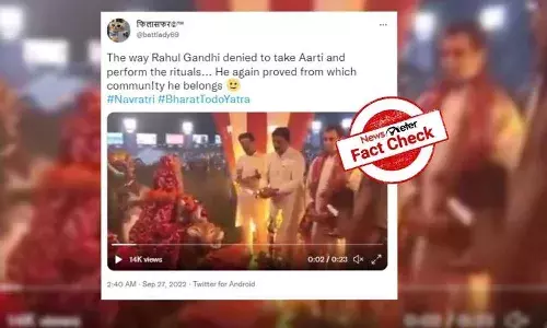 FACT CHECK: రాహుల్ గాంధీ హారతి ఇవ్వడానికి నిరాకరించారా..?