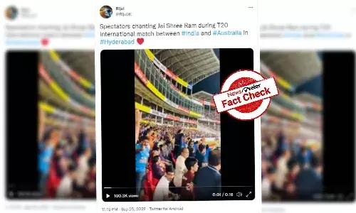 Fact Check: హైదరాబాద్లో మ్యాచ్ జరుగుతూ ఉండగా అభిమానులు జై శ్రీరాం నినాదాలు చేశారా..?