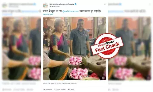 FactCheck : కేంద్ర మంత్రి నిర్మల సీతారామన్ ఉల్లిపాయలను కొన్నారా..?