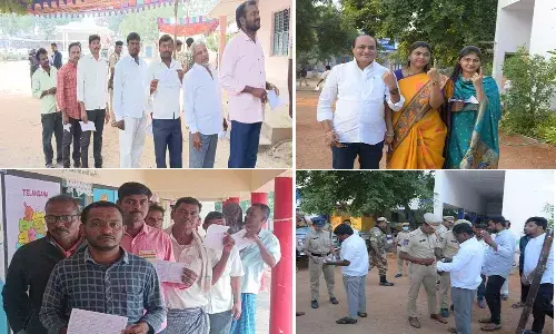 మునుగోడు ఉప ఎన్నిక.. ప్రారంభమైన పోలింగ్.. బారులు తీరిన ఓటర్లు