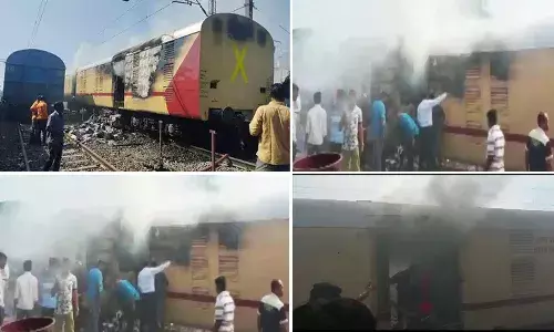 షాలిమార్ ఎక్స్ప్రెస్ రైలులో అగ్నిప్రమాదం