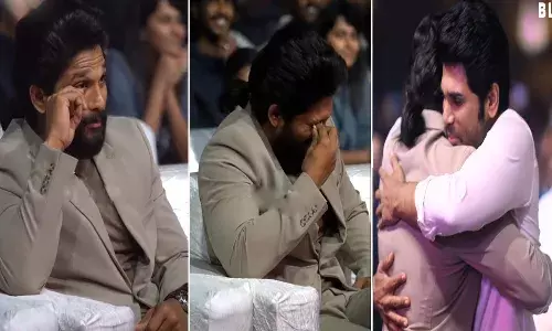 అల్లు శిరీష్ మాటలకు కన్నీళ్లు పెట్టుకున్న ఐకాన్ స్టార్