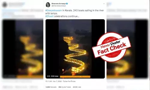 Fact Check: ఈ వైరల్ దీపోత్సవానికి సంబంధించిన వీడియో తెలంగాణ, కేరళకు చెందినది కాదు