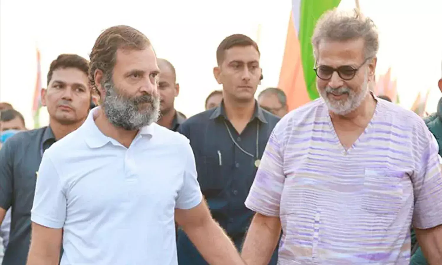 రాహుల్ గాంధీతో కలిసి భారత్ జోడో యాత్రలో మహాత్మా గాంధీ ముని మనవడు