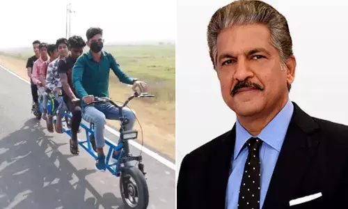ఆరుగురు కూర్చొనే బండి.. ఆనంద్ మహీంద్రా ఫిదా..!