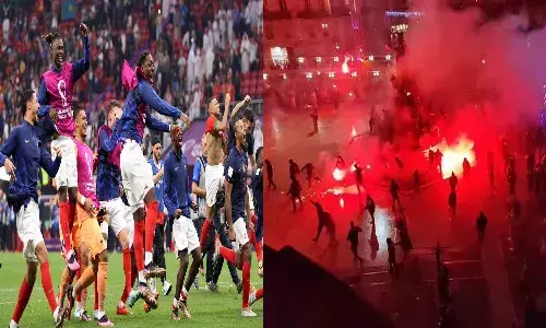 ఫైనల్కు దూసుకువెళ్లిన ఫ్రాన్స్.. షాపులకు నిప్పుపెట్టిన మొరాకో అభిమానులు