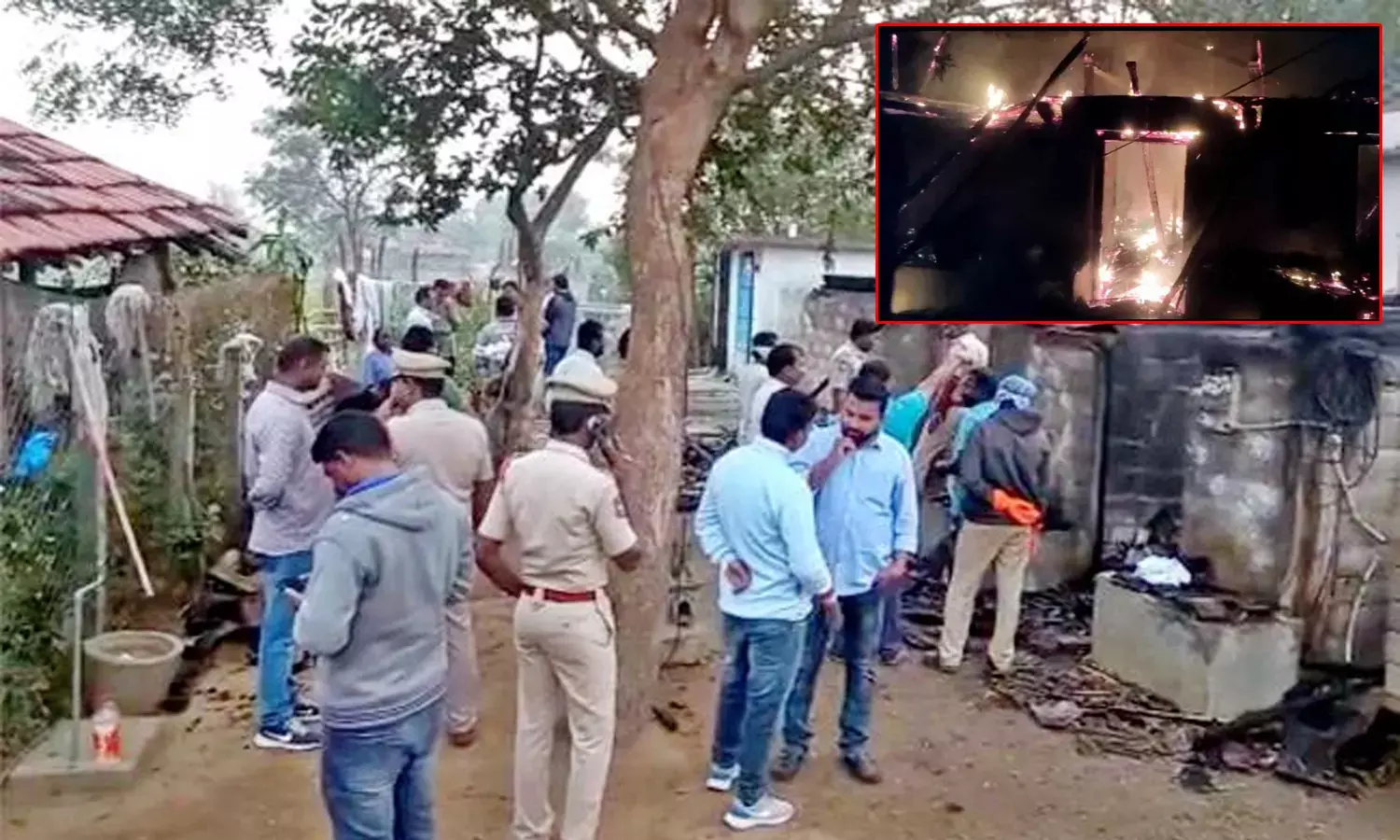 మంచిర్యాల జిల్లాలో ఘోర అగ్నిప్ర‌మాదం.. ఆరుగురు స‌జీవ ద‌హ‌నం.. మృతుల్లో ఇద్ద‌రు చిన్నారులు