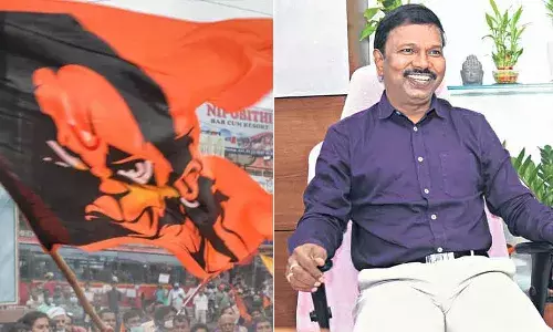 తెలంగాణ హెల్త్ డైరెక్టర్ శ్రీనివాస్రావుపై భజరంగ్ దళ్ నిరసన