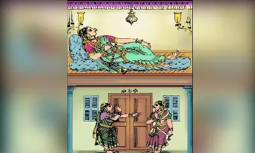 గోదా గోవింద గీతం : నవరత్న ఖచిత స్వర్ణ దీపస్థంభములు కాంతులీన