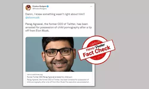 FactCheck : ట్విట్టర్ మాజీ సీఈవోను అరెస్టు చేశారనే వార్తల్లో ఎలాంటి నిజం లేదు